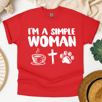 Im A Simple Woman Coffee Cross Dog Cat