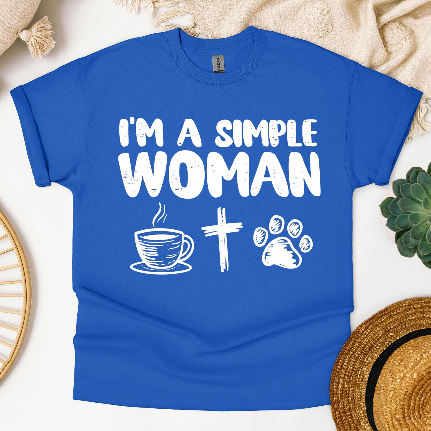 Im A Simple Woman Coffee Cross Dog Cat