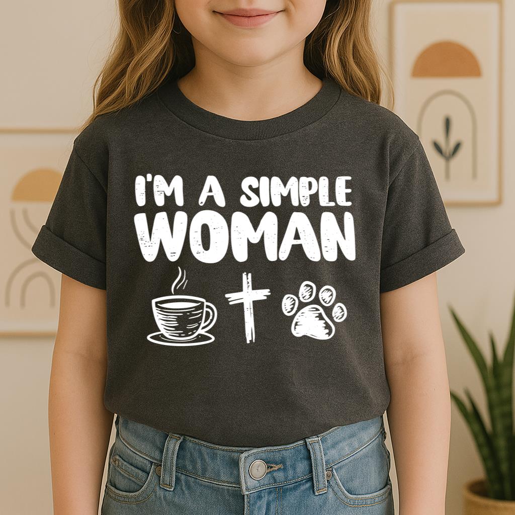 Im A Simple Woman Coffee Cross Dog Cat