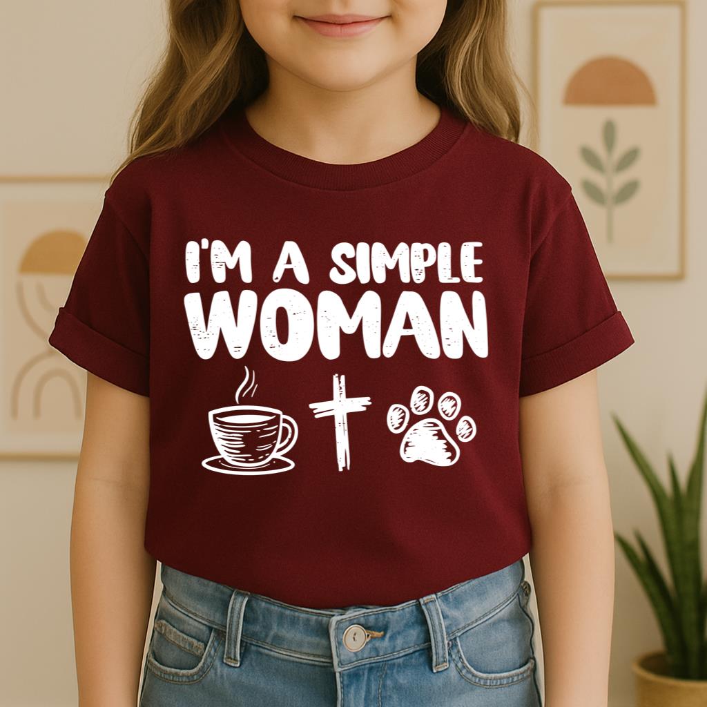 Im A Simple Woman Coffee Cross Dog Cat