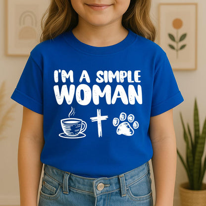 Im A Simple Woman Coffee Cross Dog Cat