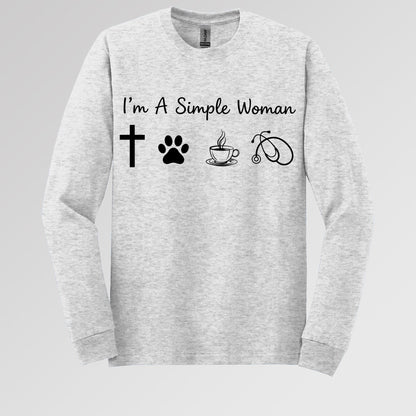 I'm A Simple Woman Cross Dog Cat Coffee Stethoscope 01