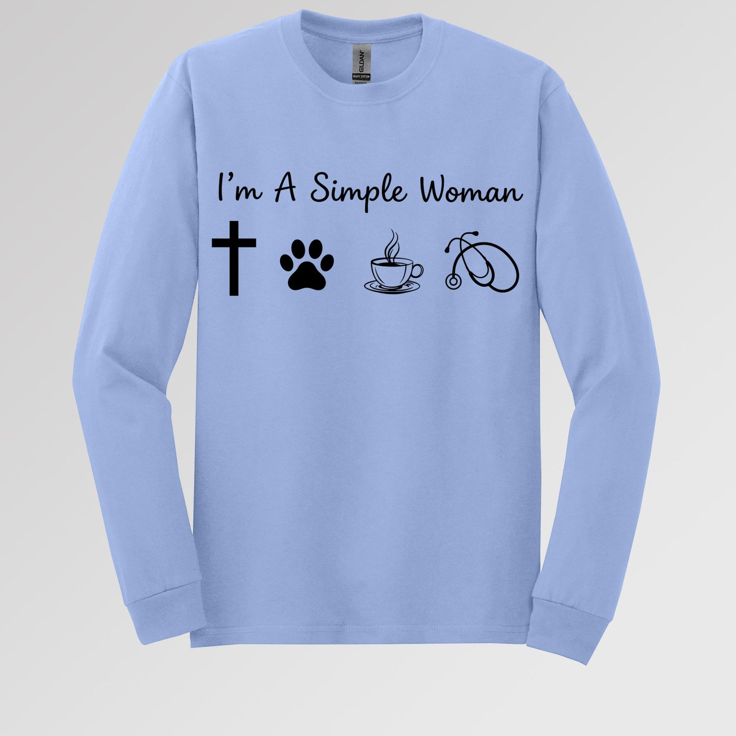 I'm A Simple Woman Cross Dog Cat Coffee Stethoscope 01