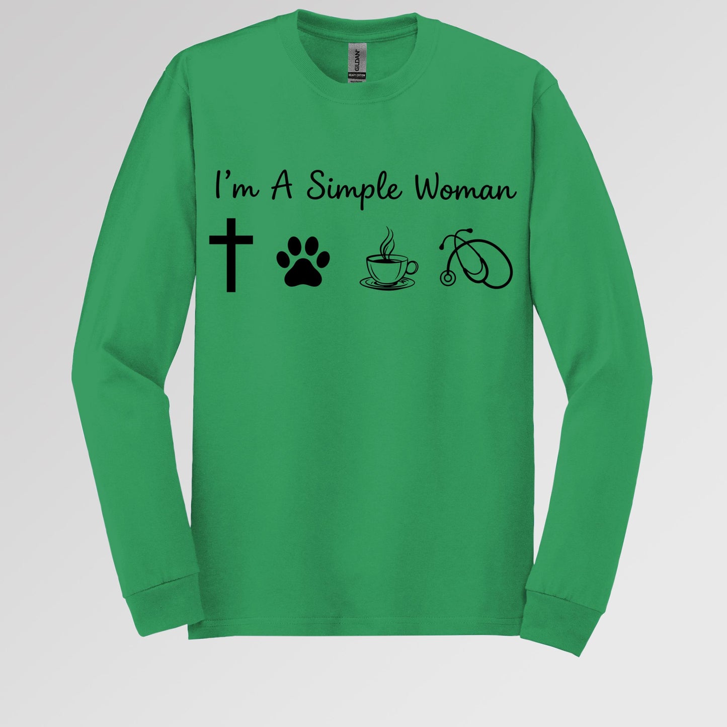 I'm A Simple Woman Cross Dog Cat Coffee Stethoscope 01