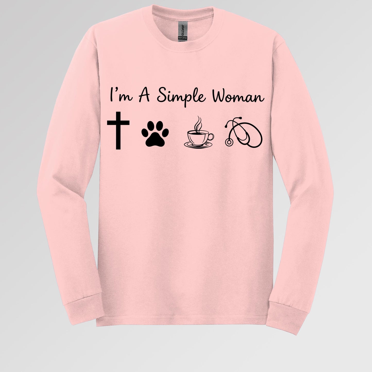 I'm A Simple Woman Cross Dog Cat Coffee Stethoscope 01