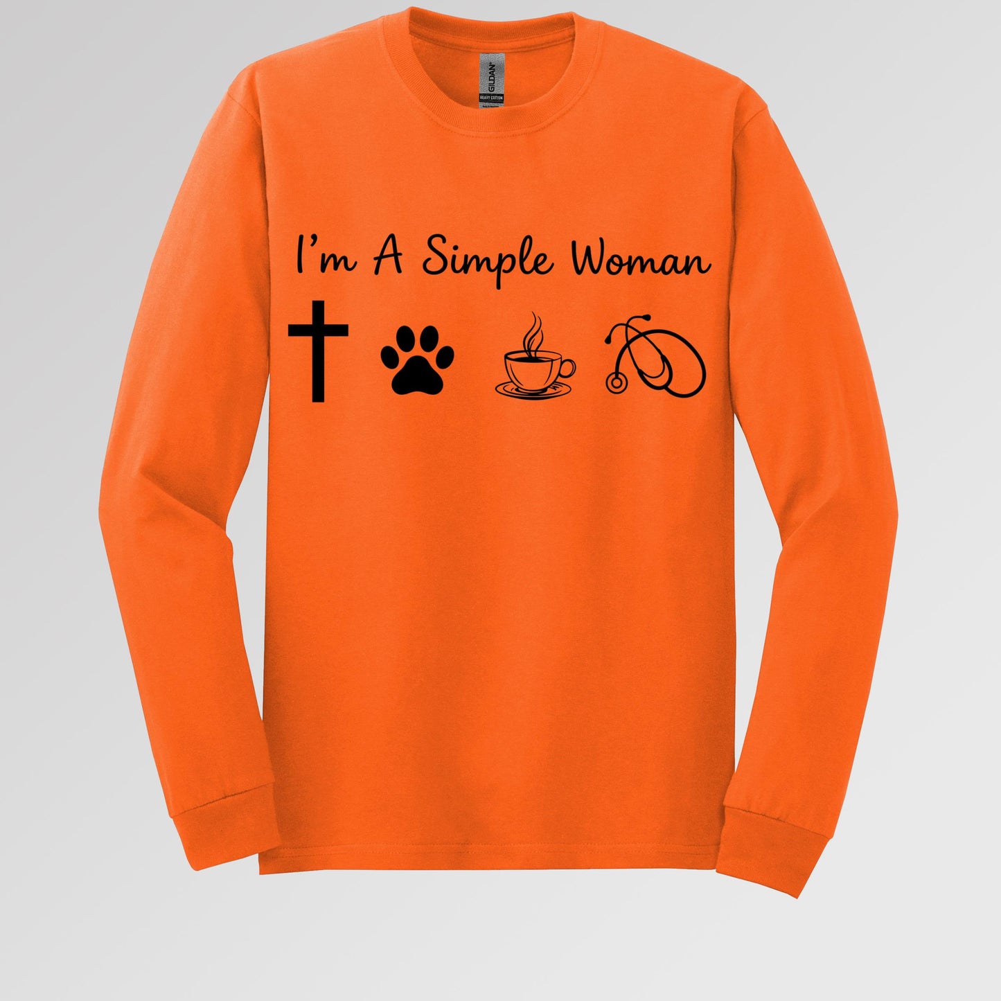 I'm A Simple Woman Cross Dog Cat Coffee Stethoscope 01