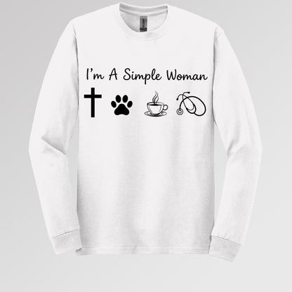 I'm A Simple Woman Cross Dog Cat Coffee Stethoscope 01