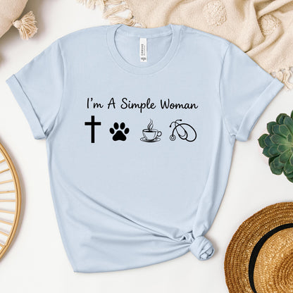 I'm A Simple Woman Cross Dog Cat Coffee Stethoscope 01
