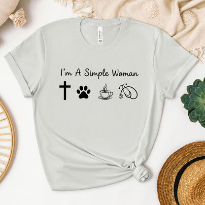 I'm A Simple Woman Cross Dog Cat Coffee Stethoscope 01