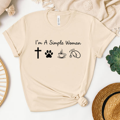 I'm A Simple Woman Cross Dog Cat Coffee Stethoscope 01