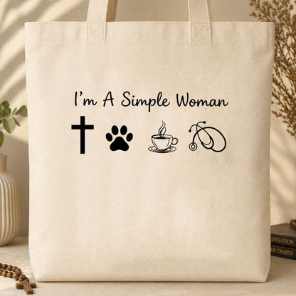 I'm A Simple Woman Cross Dog Cat Coffee Stethoscope 01