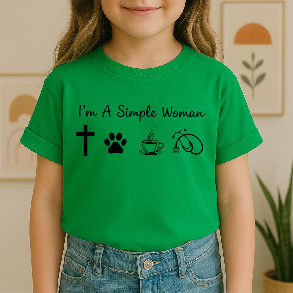 I'm A Simple Woman Cross Dog Cat Coffee Stethoscope 01