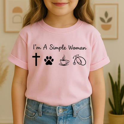 I'm A Simple Woman Cross Dog Cat Coffee Stethoscope 01