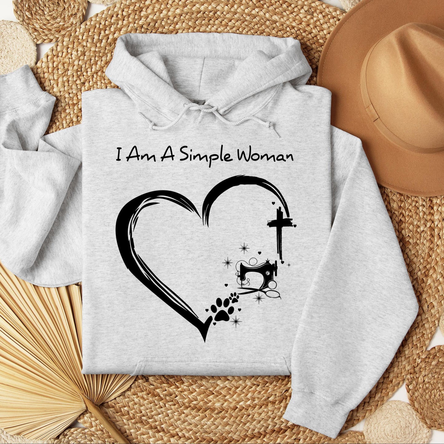 I'm A Simple Woman Cross Sewing Machine Dog Cat 01
