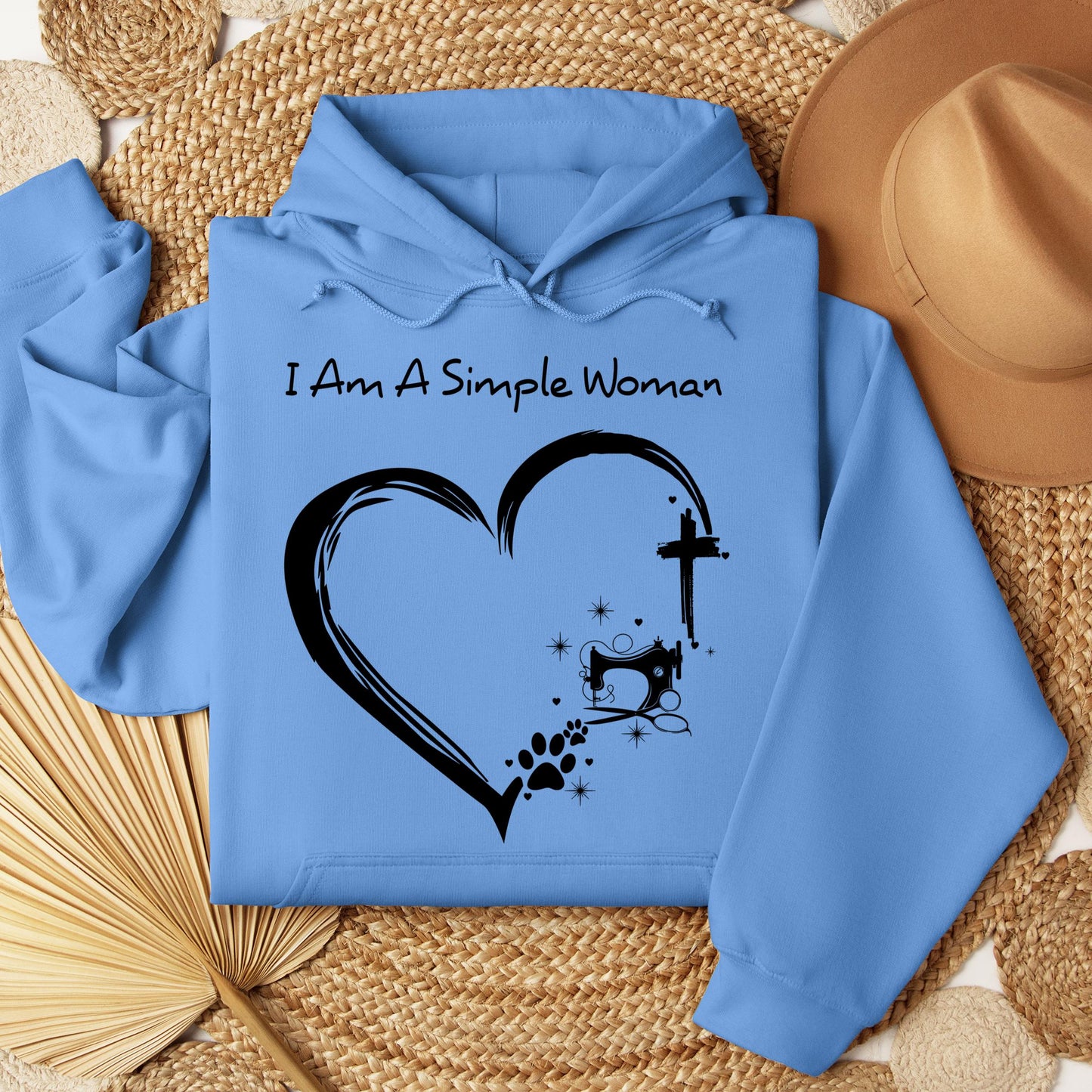 I'm A Simple Woman Cross Sewing Machine Dog Cat 01