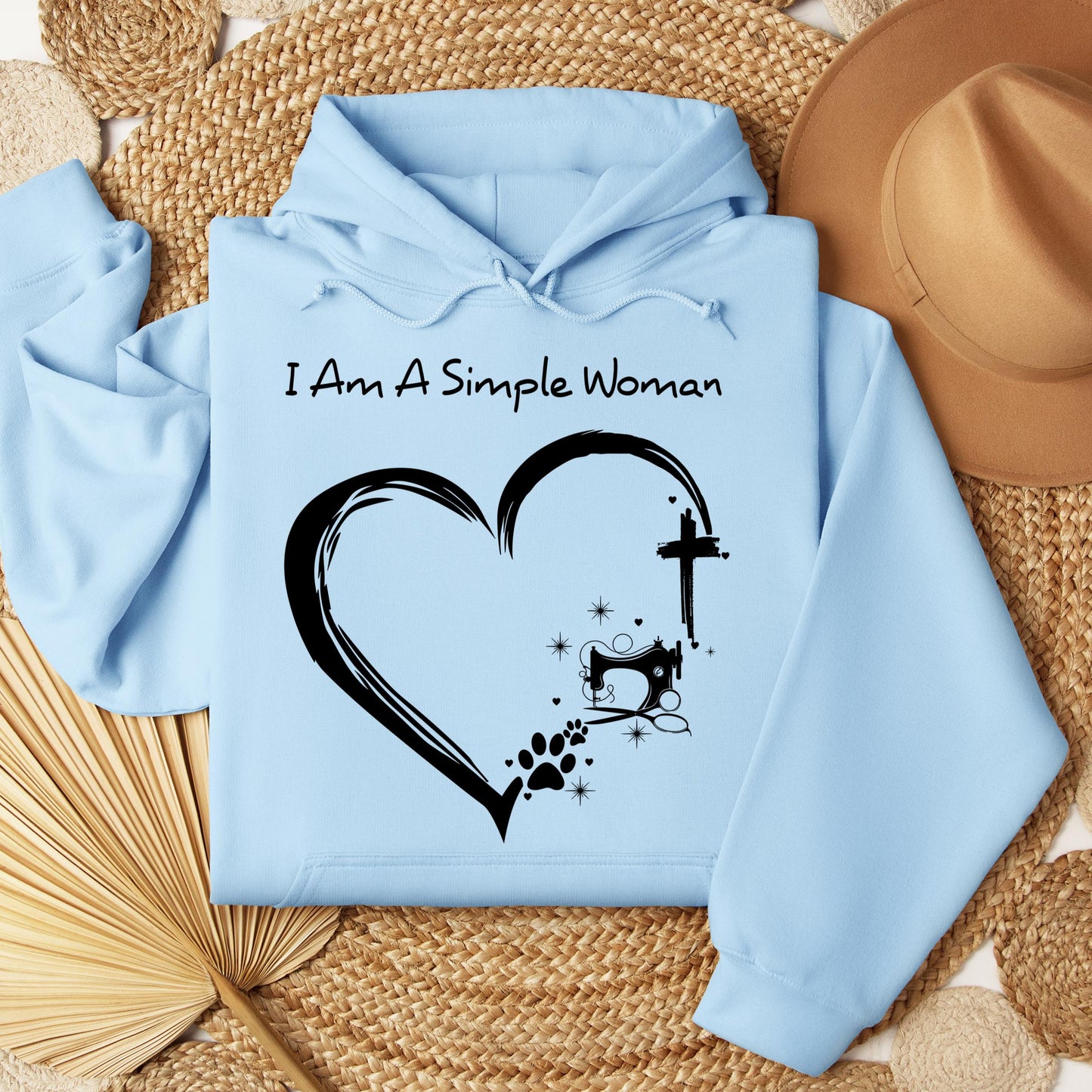 I'm A Simple Woman Cross Sewing Machine Dog Cat 01