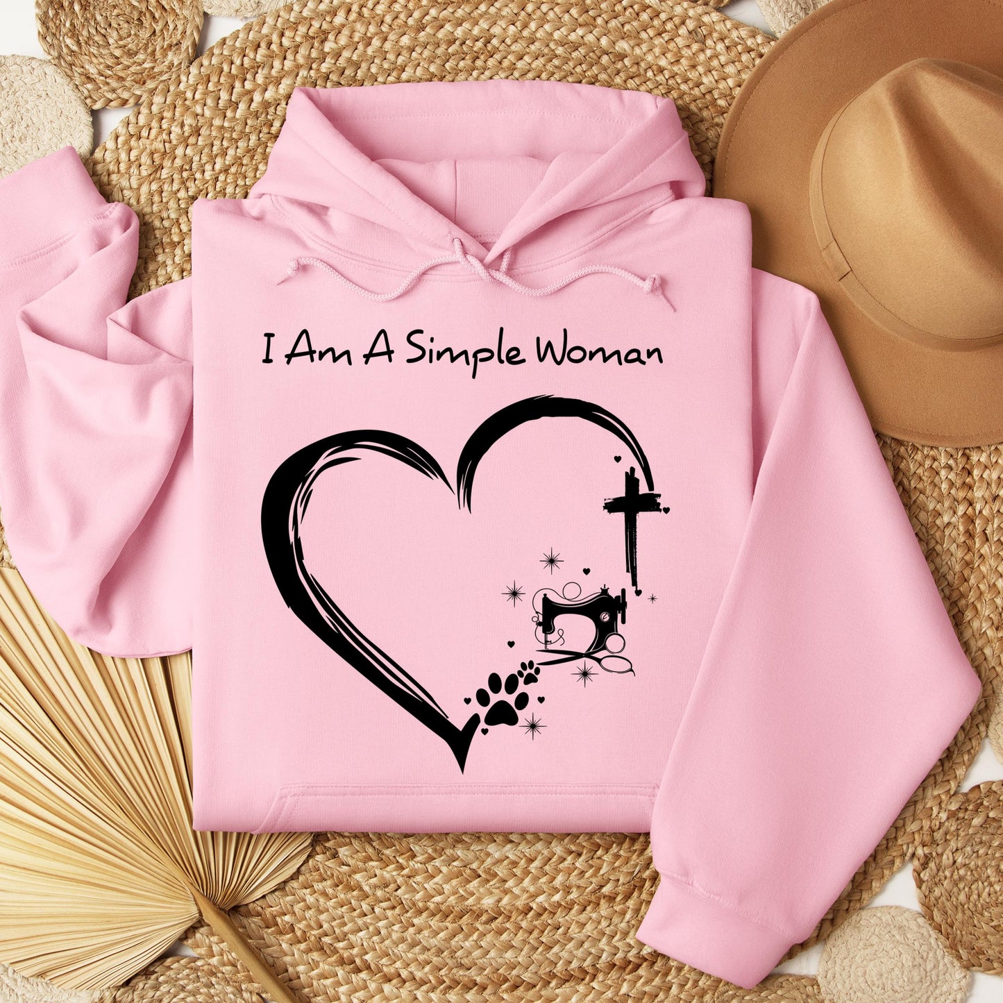 I'm A Simple Woman Cross Sewing Machine Dog Cat 01