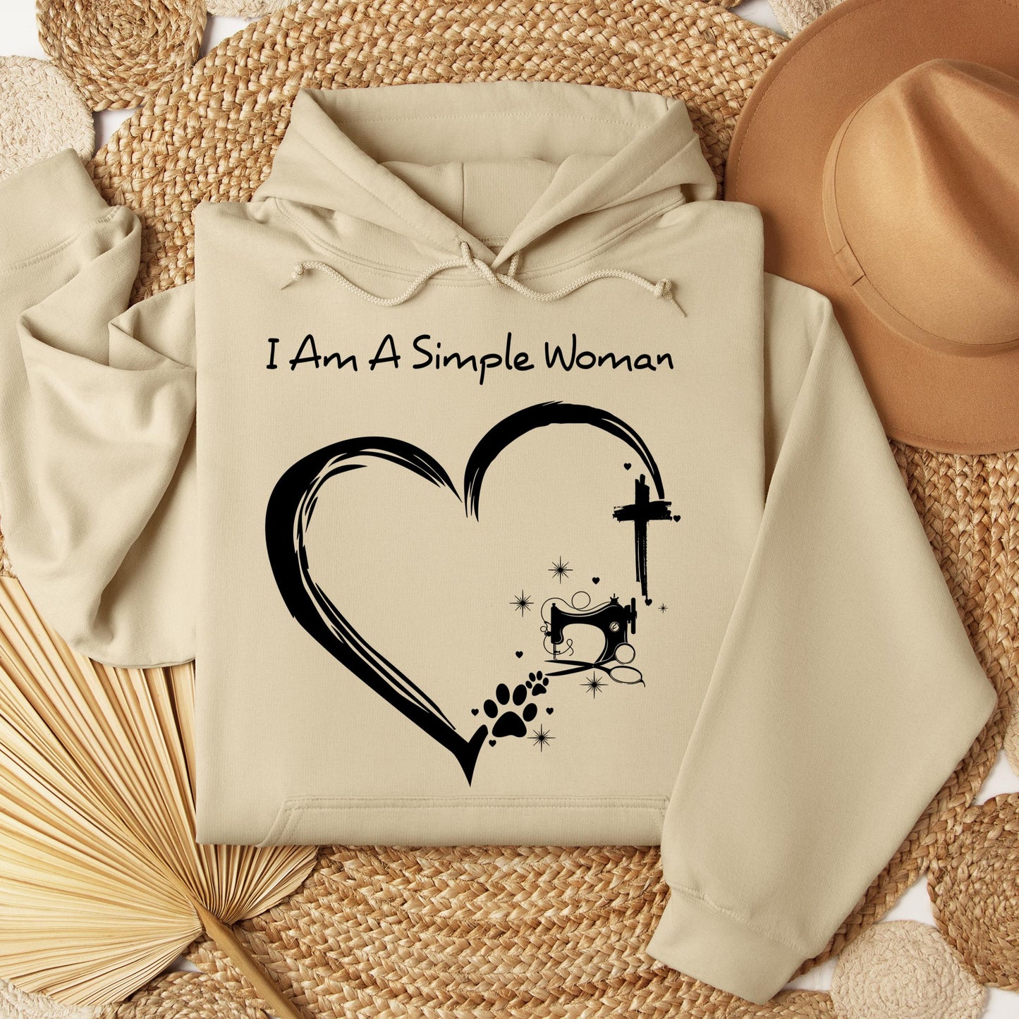 I'm A Simple Woman Cross Sewing Machine Dog Cat 01