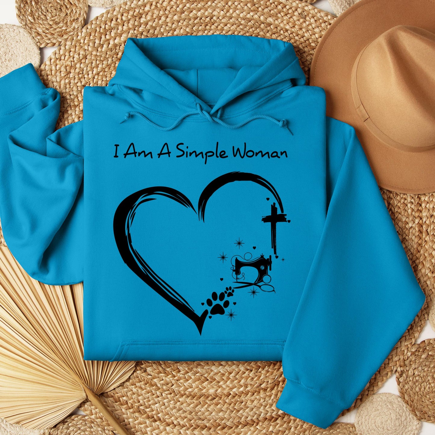I'm A Simple Woman Cross Sewing Machine Dog Cat 01
