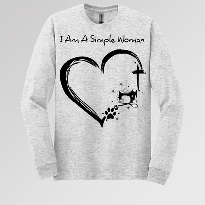 I'm A Simple Woman Cross Sewing Machine Dog Cat 01