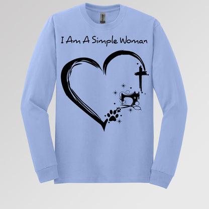 I'm A Simple Woman Cross Sewing Machine Dog Cat 01