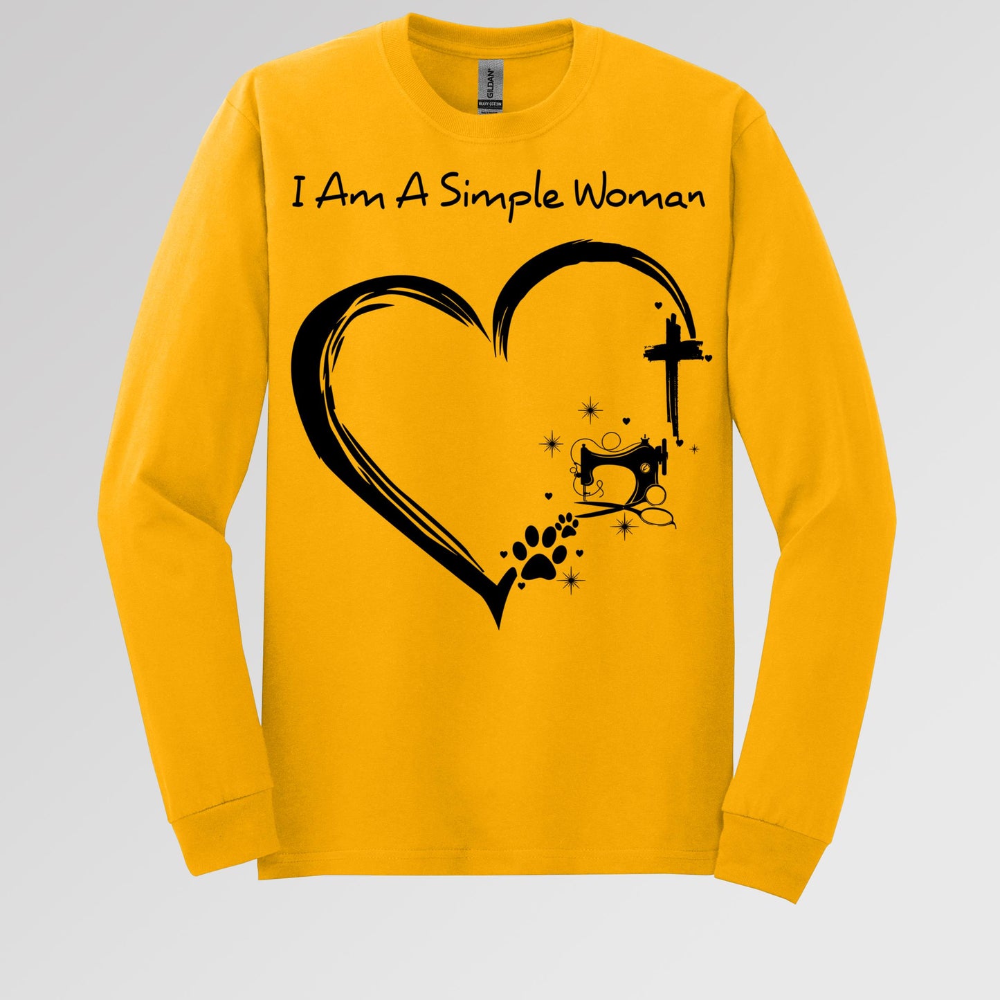 I'm A Simple Woman Cross Sewing Machine Dog Cat 01