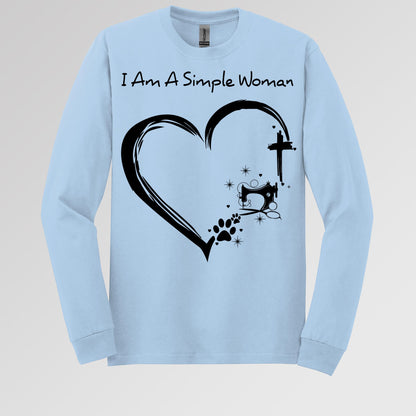 I'm A Simple Woman Cross Sewing Machine Dog Cat 01