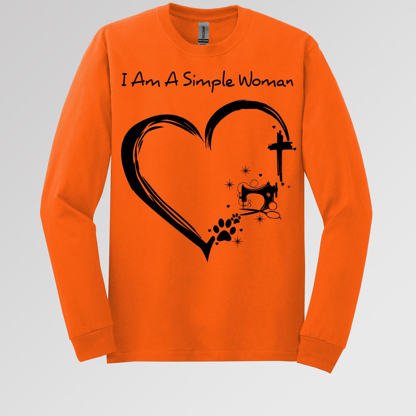 I'm A Simple Woman Cross Sewing Machine Dog Cat 01