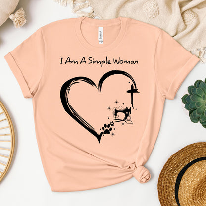I'm A Simple Woman Cross Sewing Machine Dog Cat 01