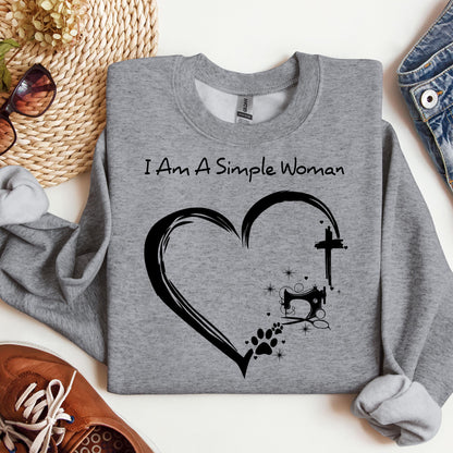 I'm A Simple Woman Cross Sewing Machine Dog Cat 01