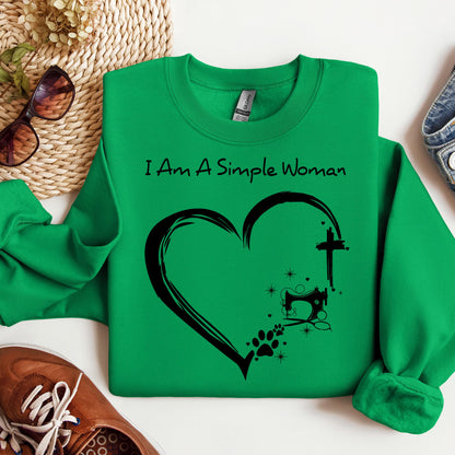 I'm A Simple Woman Cross Sewing Machine Dog Cat 01