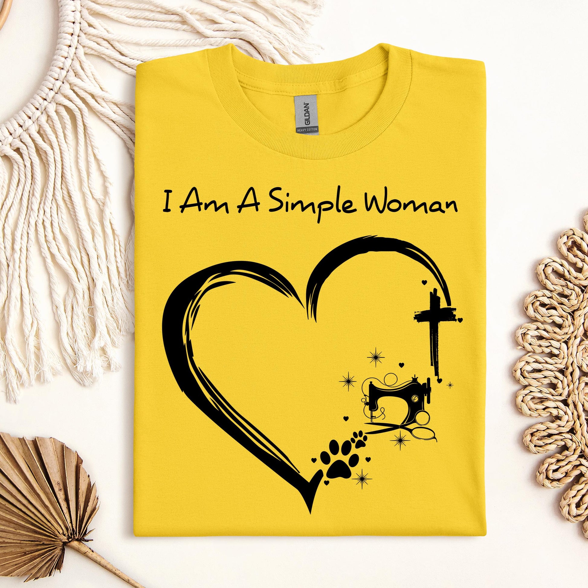 I'm A Simple Woman Cross Sewing Machine Dog Cat 01