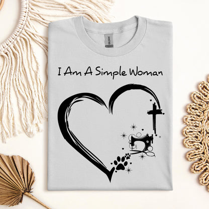I'm A Simple Woman Cross Sewing Machine Dog Cat 01