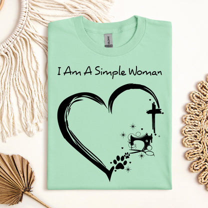 I'm A Simple Woman Cross Sewing Machine Dog Cat 01