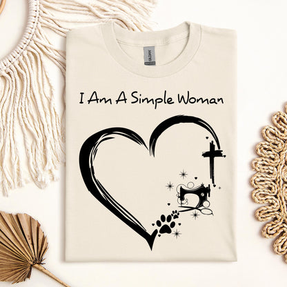 I'm A Simple Woman Cross Sewing Machine Dog Cat 01