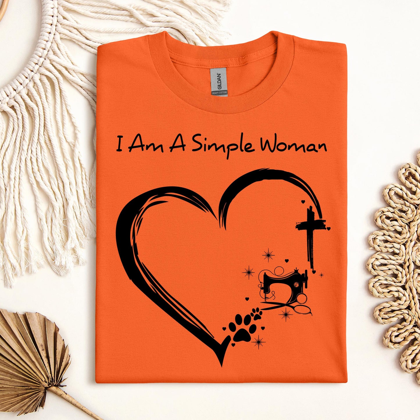 I'm A Simple Woman Cross Sewing Machine Dog Cat 01