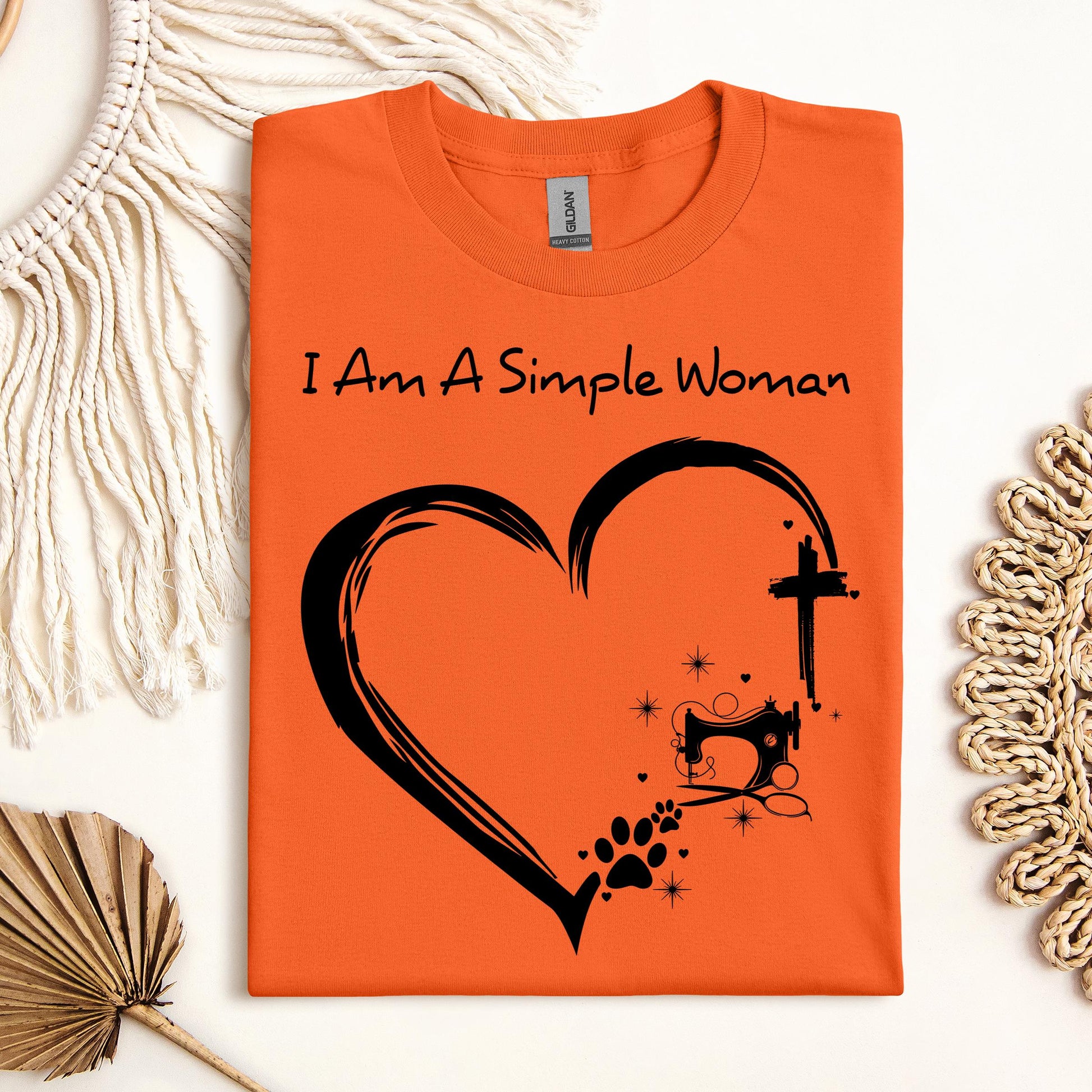 I'm A Simple Woman Cross Sewing Machine Dog Cat 01