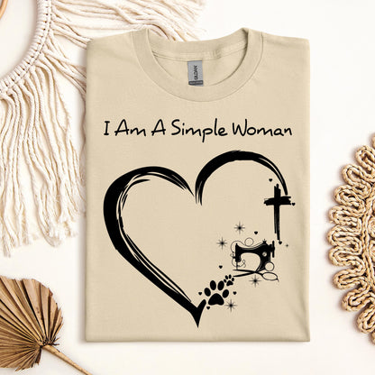 I'm A Simple Woman Cross Sewing Machine Dog Cat 01