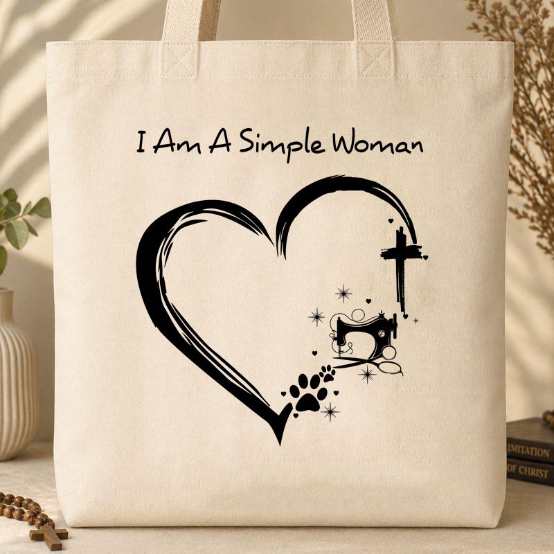 I'm A Simple Woman Cross Sewing Machine Dog Cat 01