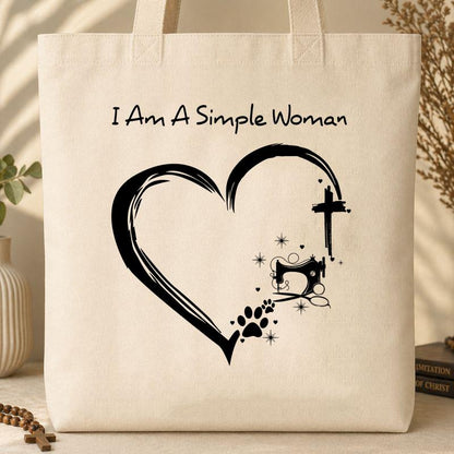 I'm A Simple Woman Cross Sewing Machine Dog Cat 01