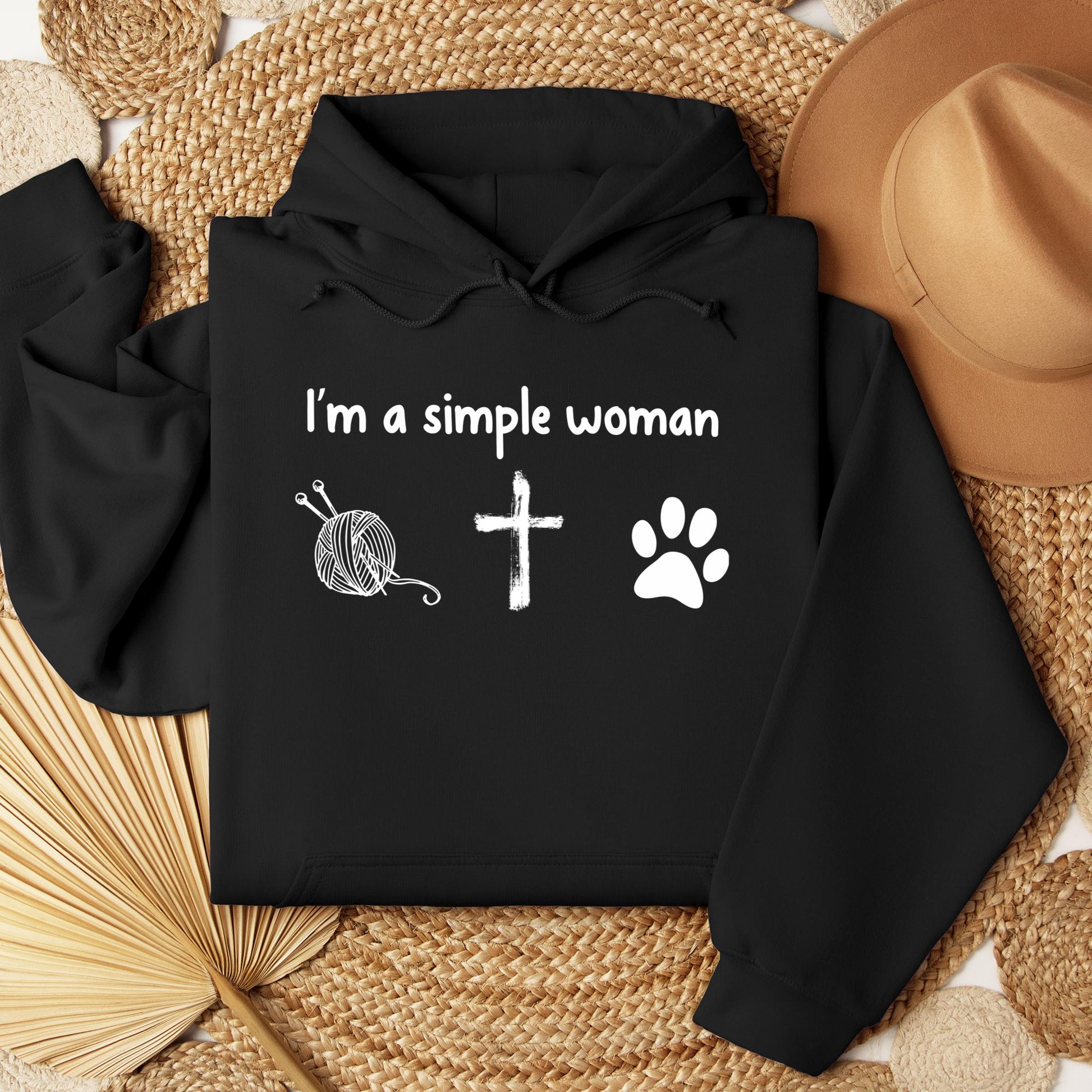Im A Simple Woman Yarn Cross Dog Cat