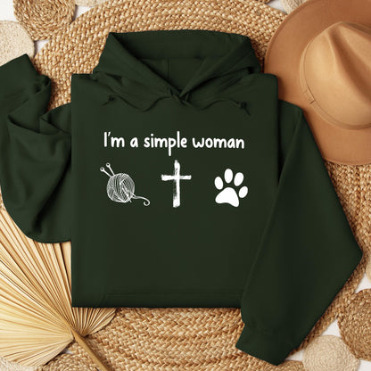 Im A Simple Woman Yarn Cross Dog Cat