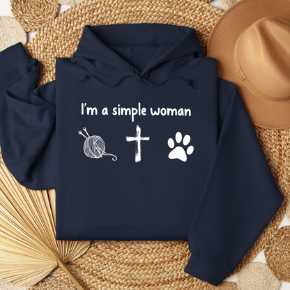 Im A Simple Woman Yarn Cross Dog Cat