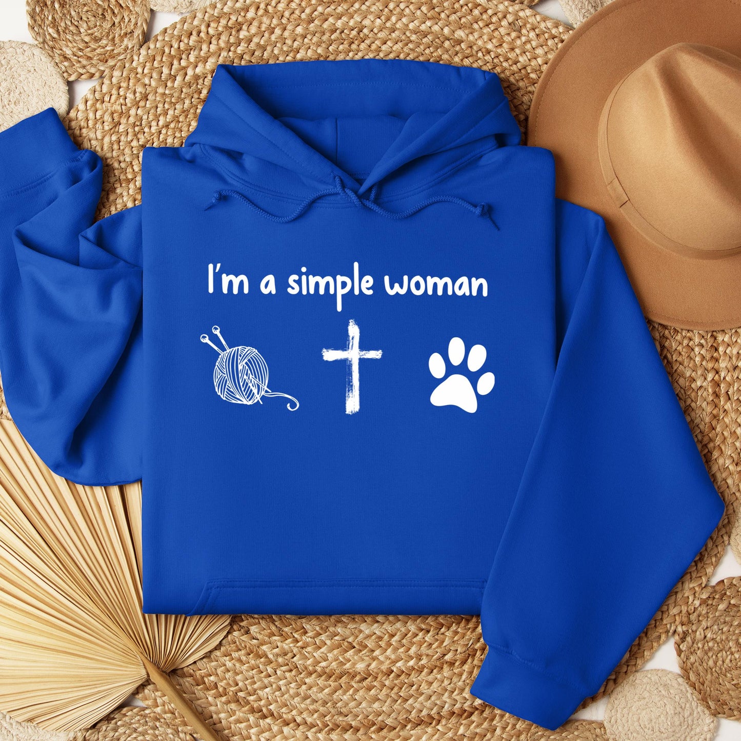 Im A Simple Woman Yarn Cross Dog Cat