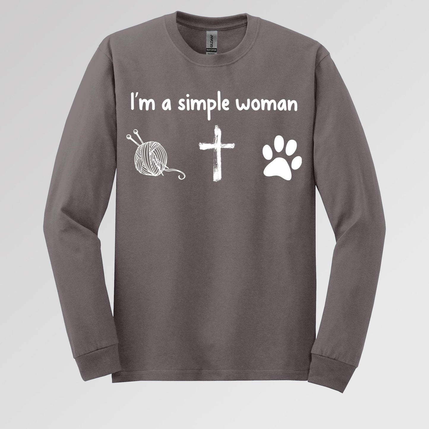 Im A Simple Woman Yarn Cross Dog Cat