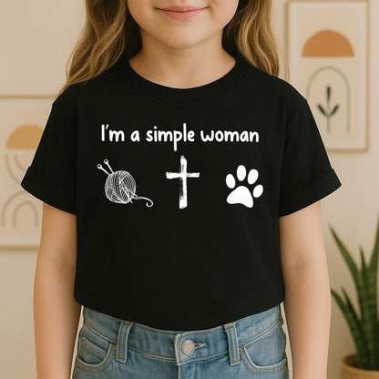 Im A Simple Woman Yarn Cross Dog Cat