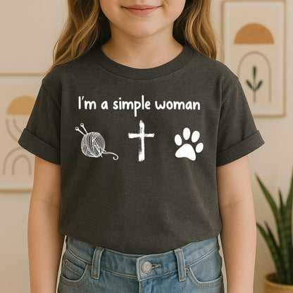 Im A Simple Woman Yarn Cross Dog Cat