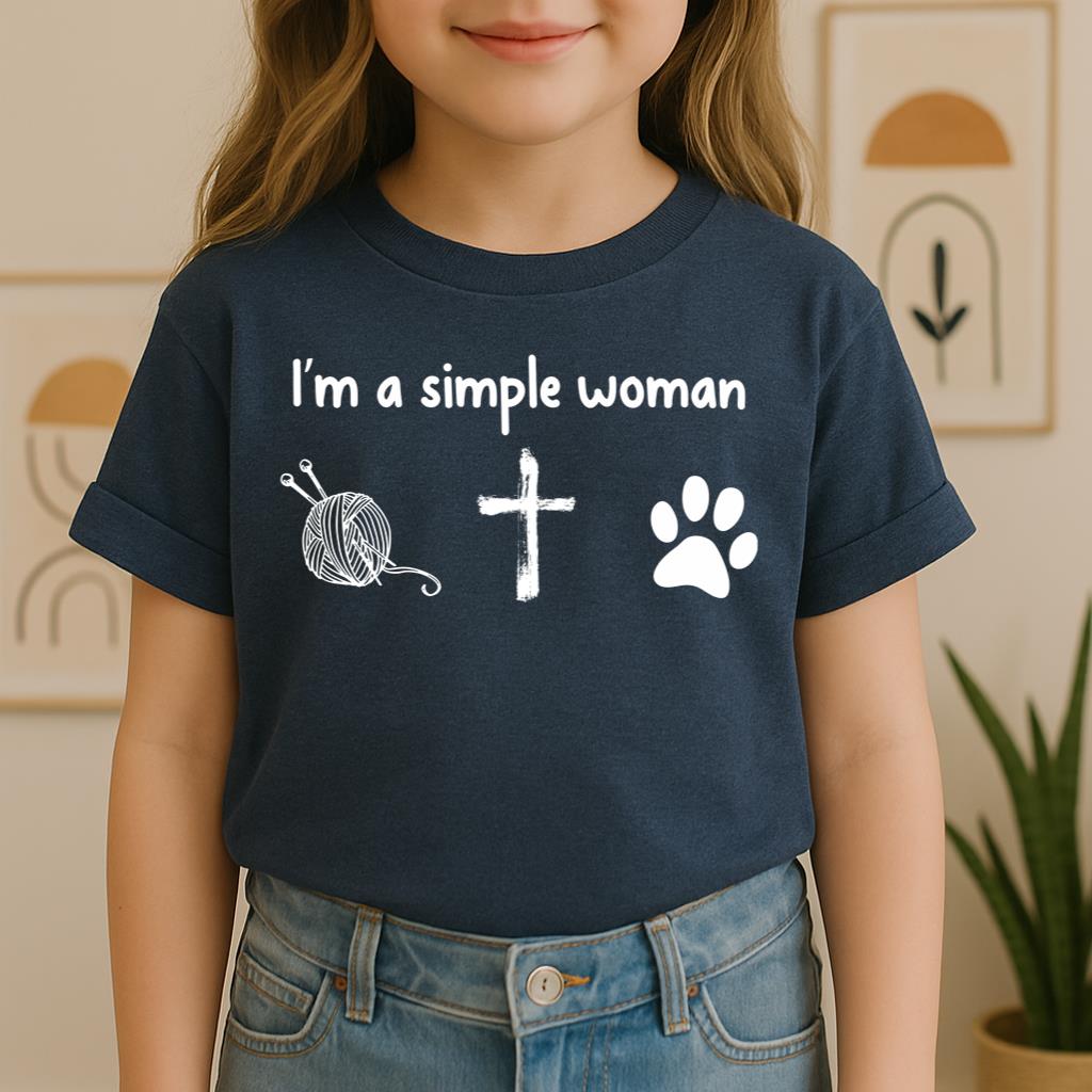 Im A Simple Woman Yarn Cross Dog Cat