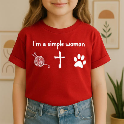 Im A Simple Woman Yarn Cross Dog Cat