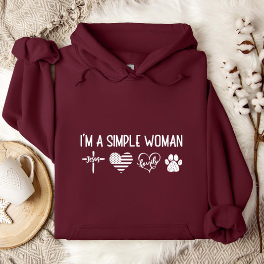 I'm A Simple Woman Hoodie